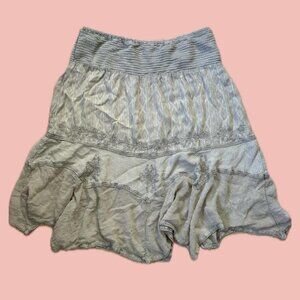 Vintage 90s Bohemian Skirt – Rayon Embroidered, Size L
